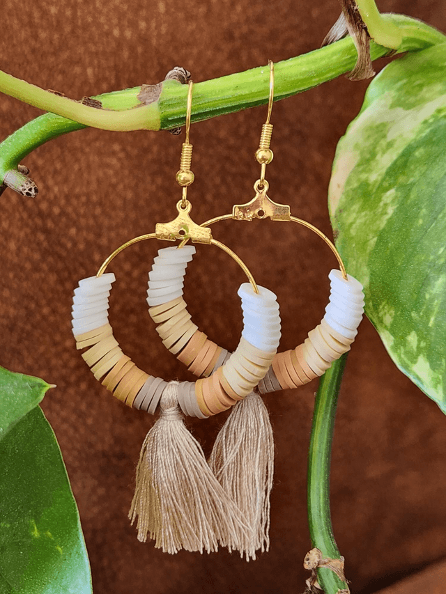 Boucles d'oreilles perles Heishi